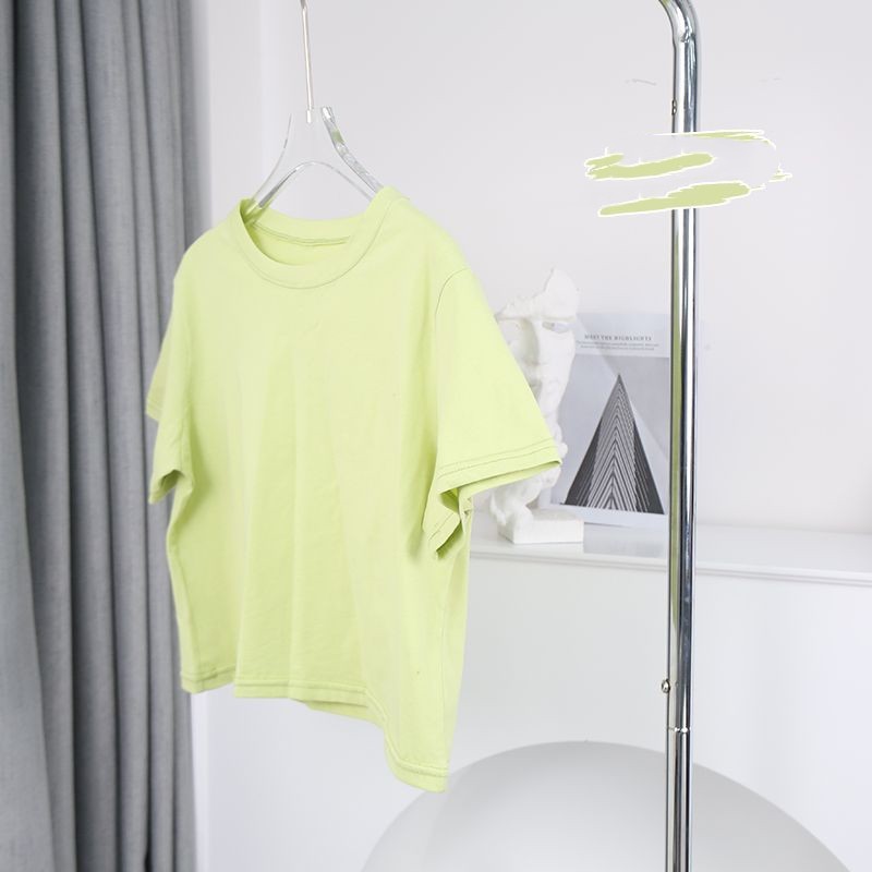 Cotton Round Neck Short Sleeved Top For Women