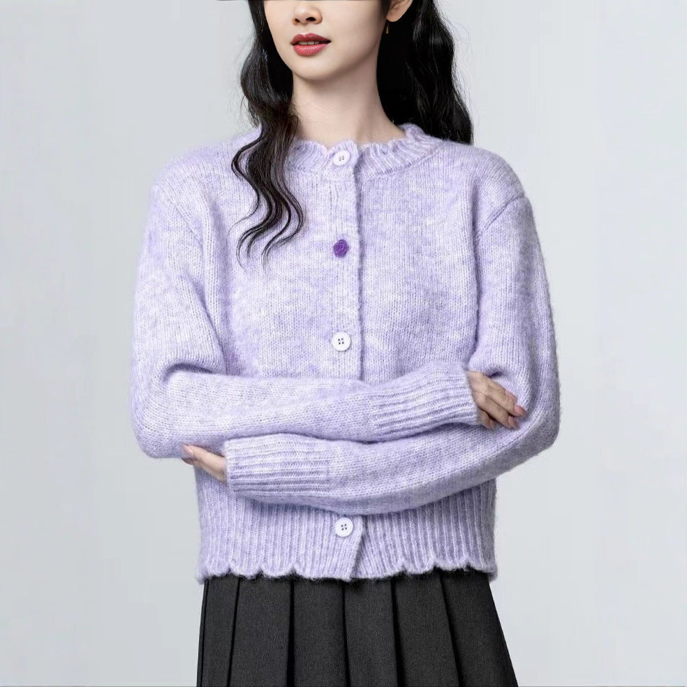 Loose Soft Glutinous Knitted Cardigan Chic Top