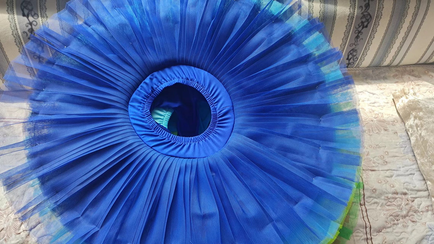 Stage Performance Competition Tulle Skirt Seven Layers