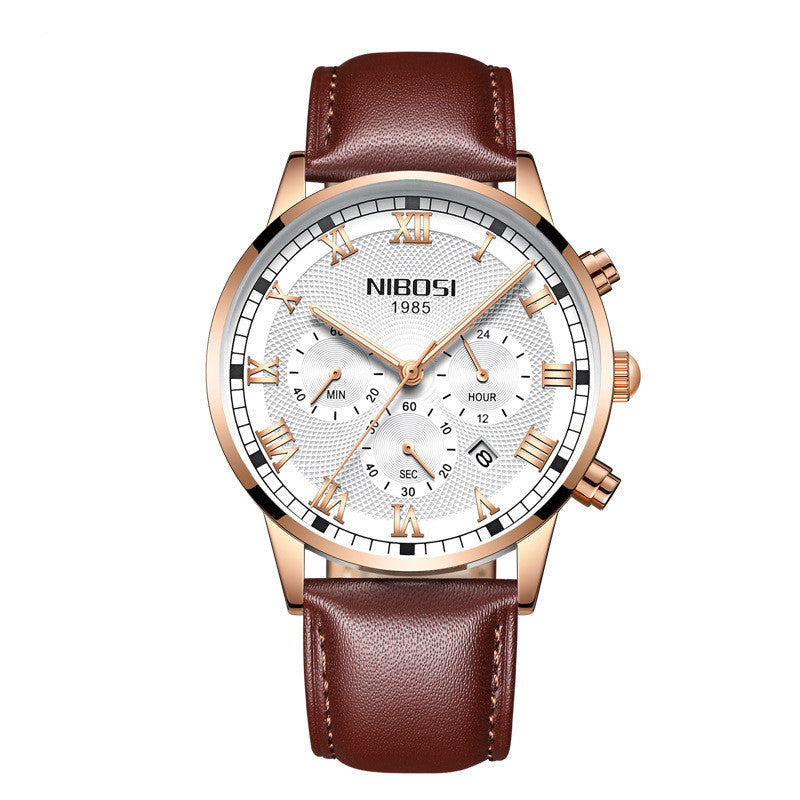 Multi Function Waterproof Steel Band Watch