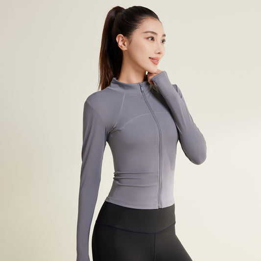 Patchwork Yoga Jacket Breathable And UV-resistant Workout Clothes