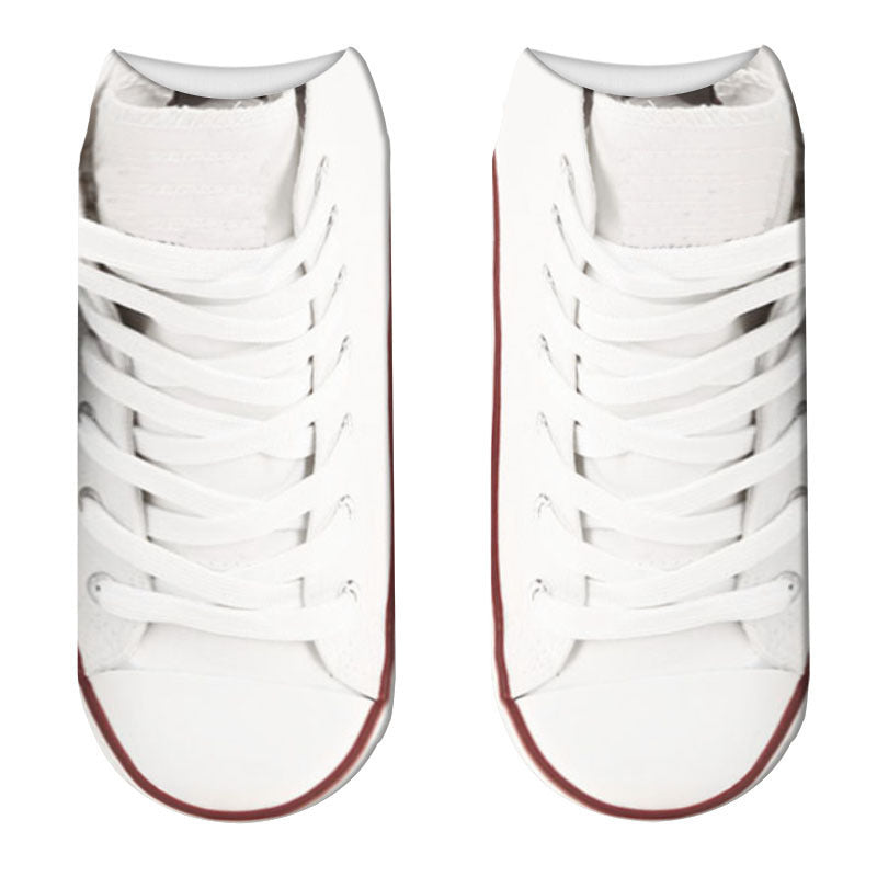 New Sneakers Print New 3D Women's Socks