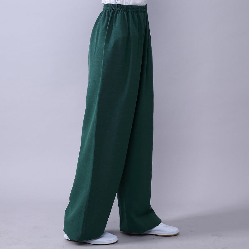Men's And Women's Fashion Casual Breathable Cotton And Linen Practice Pants