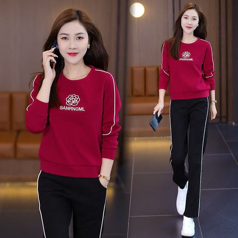 Women's Hoodie Wide-leg Pants Casual Sportswear Set