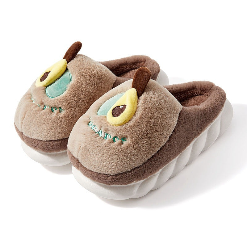Men's And Women's Home Cute Thick Bottom Non-slip Fluffy Slippers