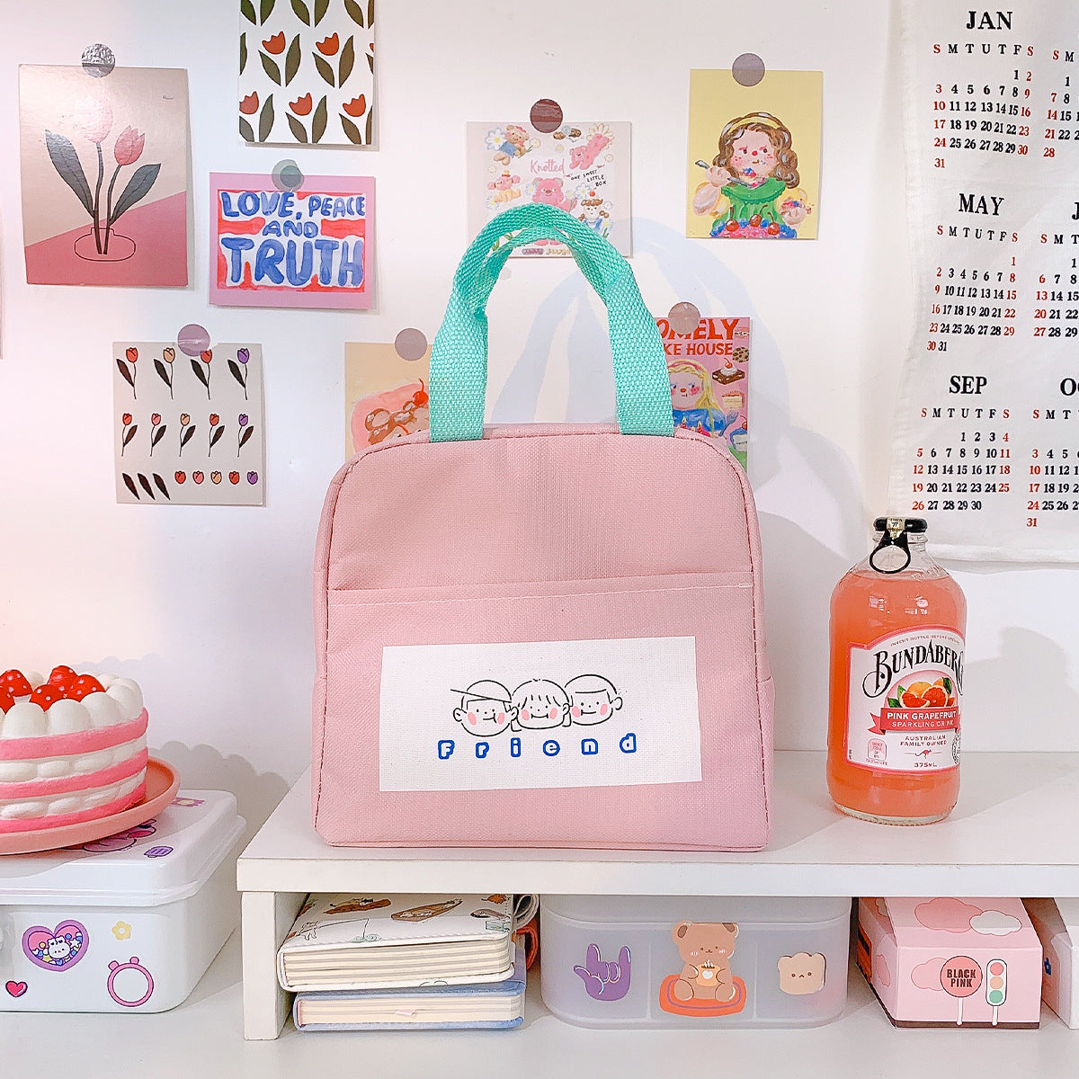 Cartoon Portable Insulated Lunch Box Storage Bag