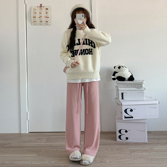 Straightleg Loosefitting Floorlength Pants