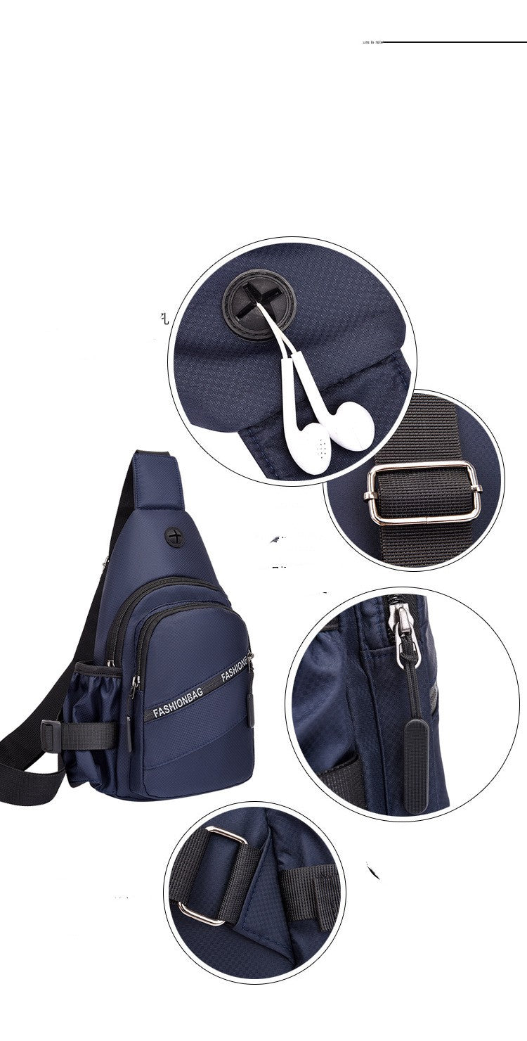 Men's Casual And Fashionable Chest Bag Portable And Breathable