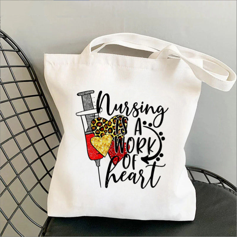 Nursing Printed Canvas Bag