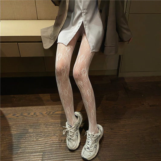 Flower Thin Mesh Lace Base Body Stockings
