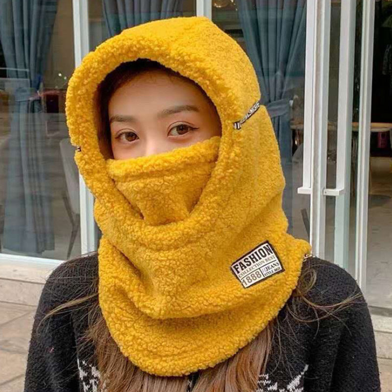 Women's One-piece Sweater Hat Warm In Winter