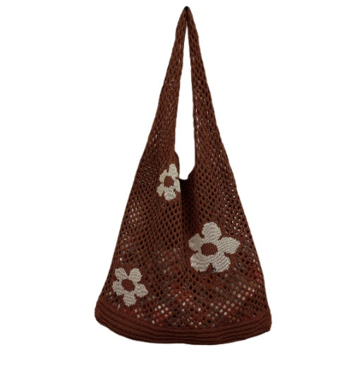 Ins Large Capacity Shopping Bag Woven Hollow Mesh