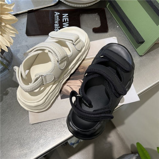 Beach Sandals Women's Summer New Velcro Thick Sole