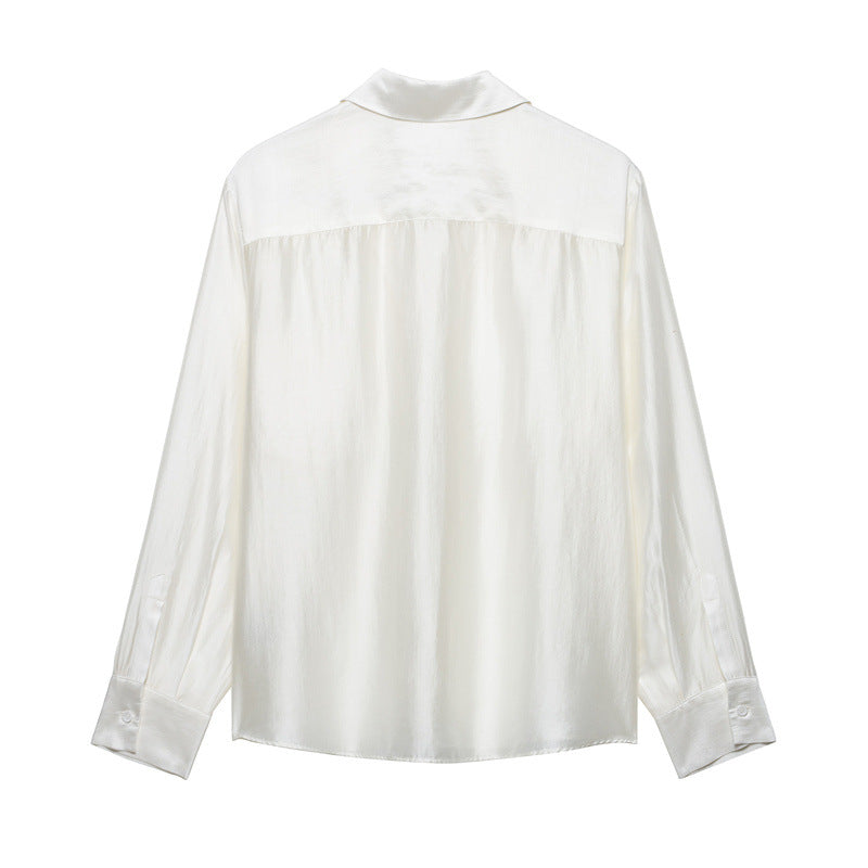 Solid Color Embroidered Pocket Shirt