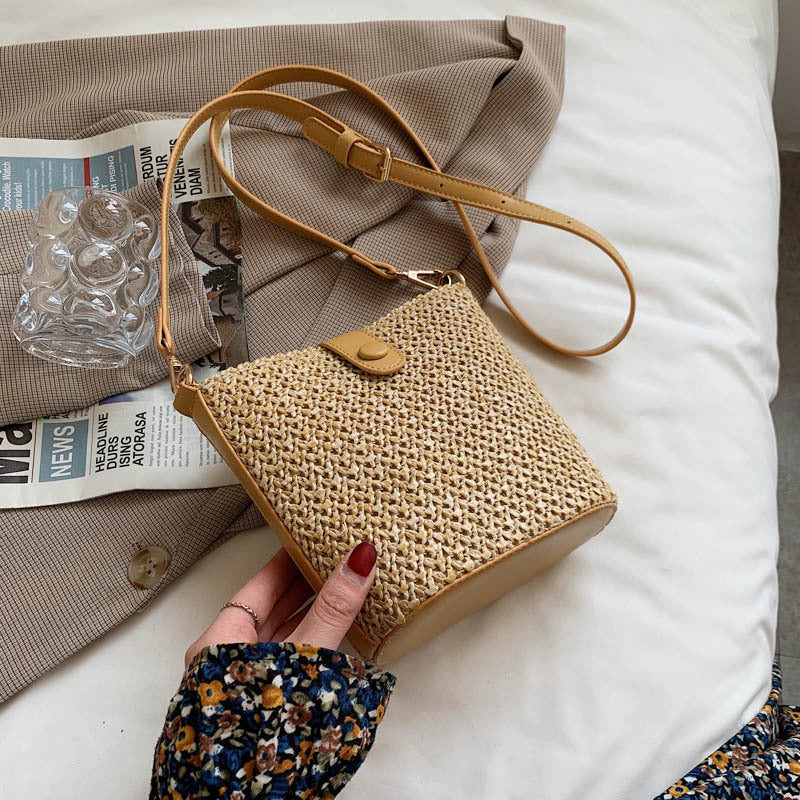 Casual Fashion Woven Bucket Bag