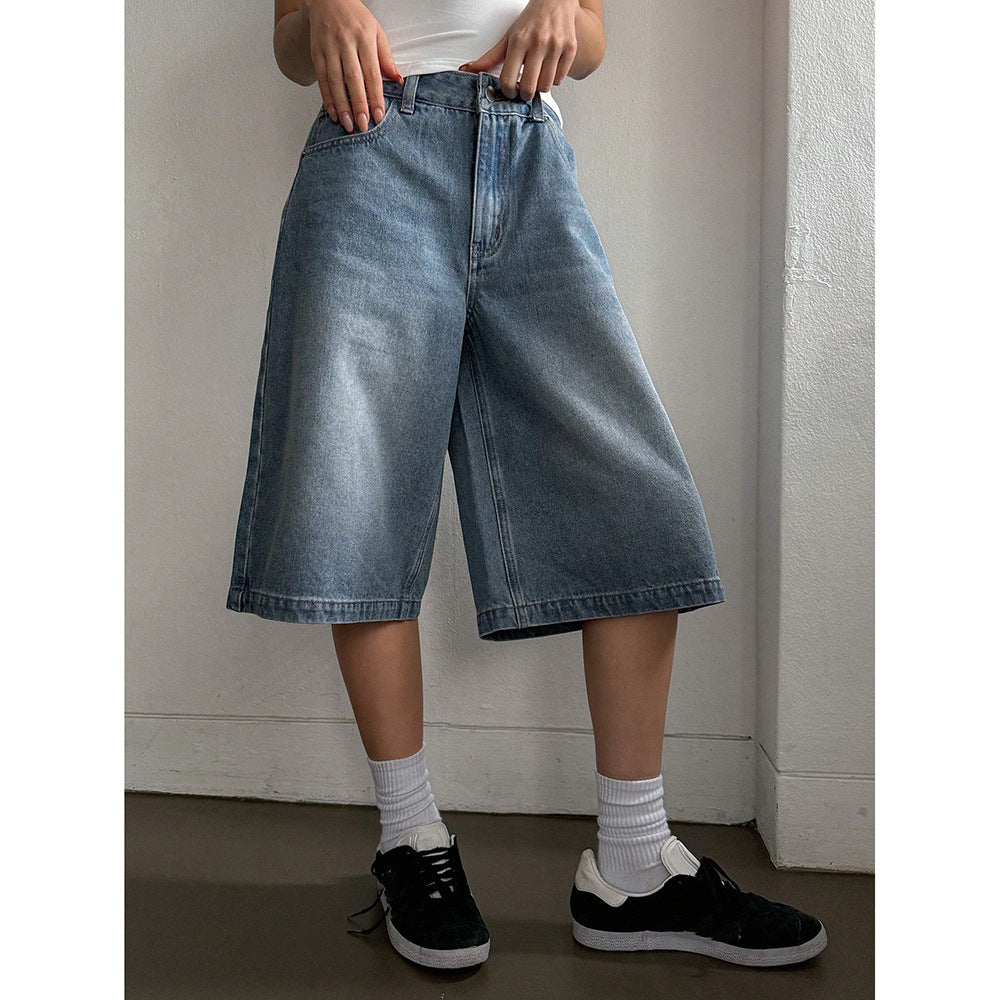 Dame Stilfulde Vintage Løstsiddende Wide-leg Jeans