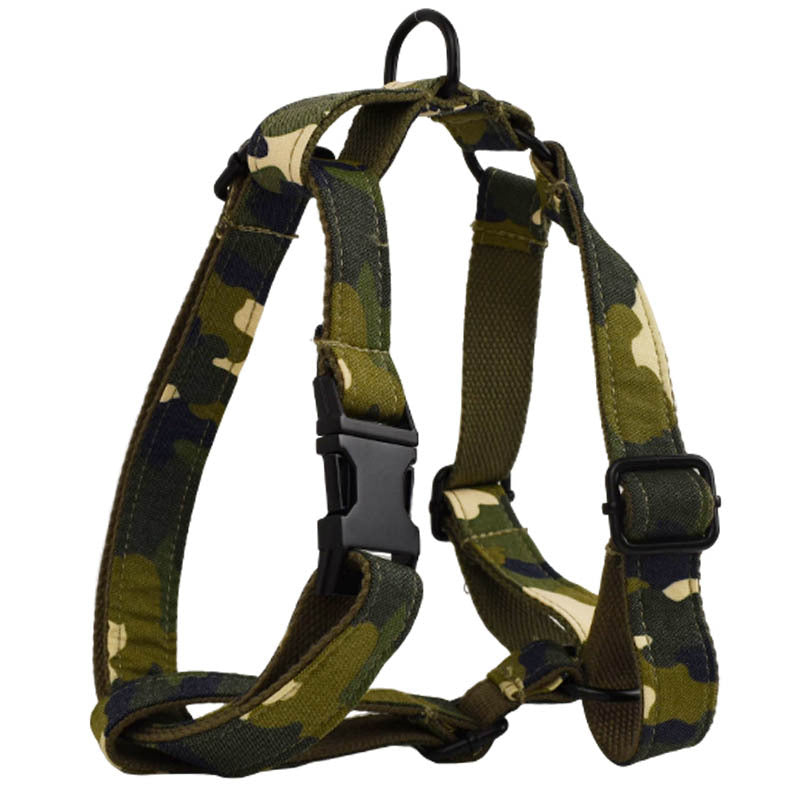 Dog Collar Hand Holding Rope Camouflage