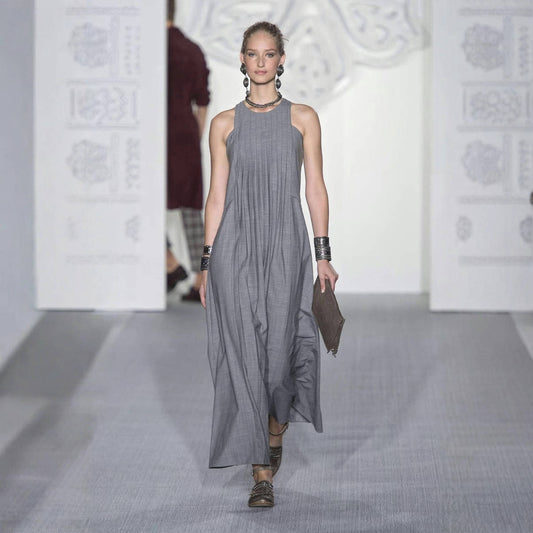 Elegant Vintage Sleeveless Suit Dress
