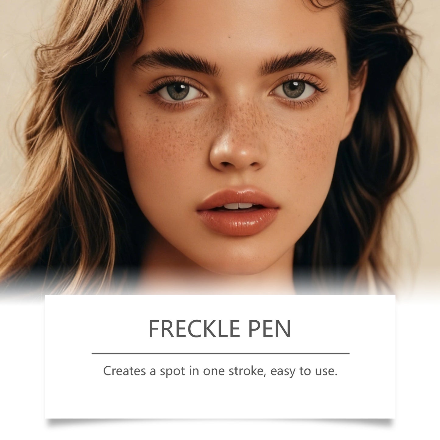 Light brown double-ended freckle pen