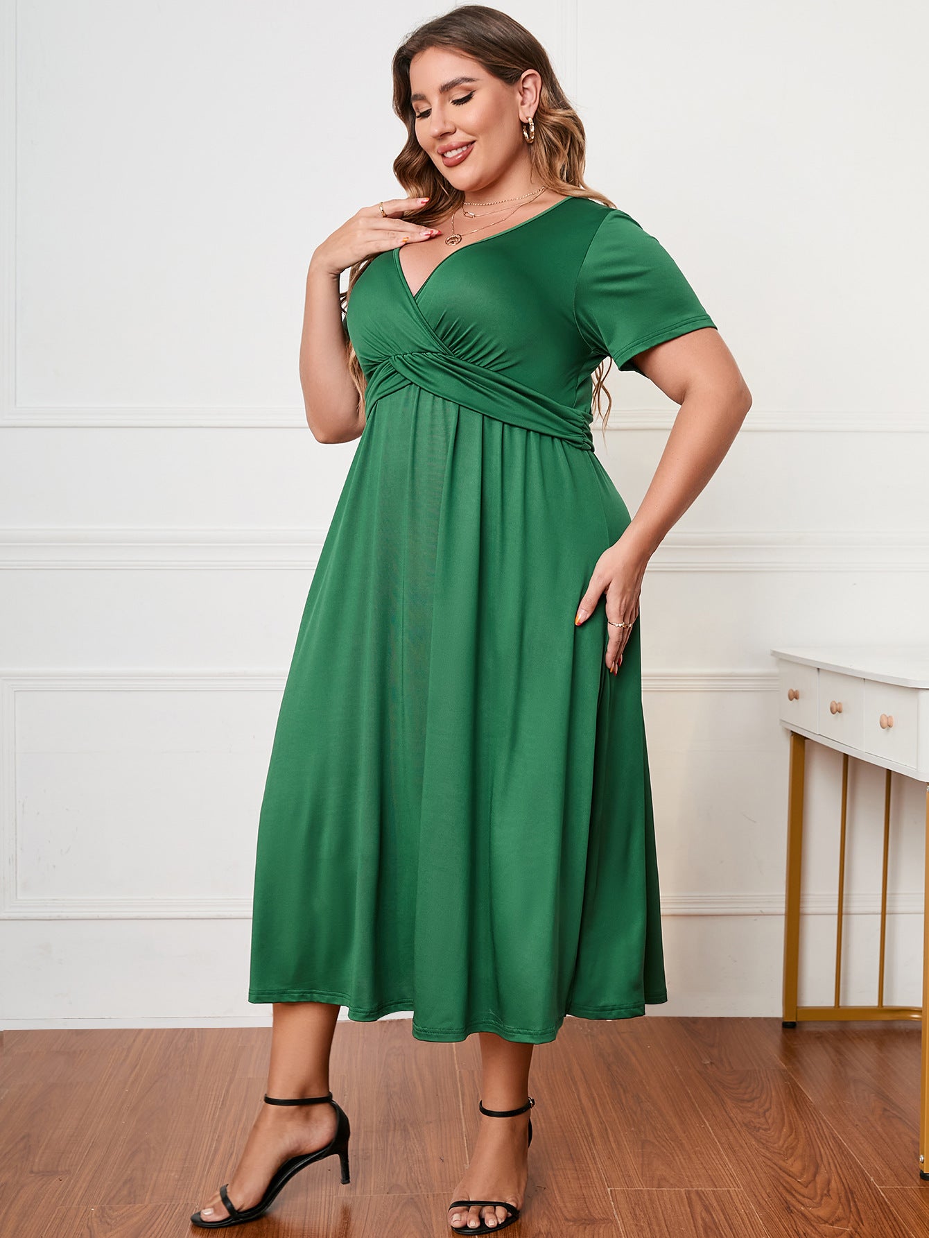 Womens Plus-Size Loose Casual Dress