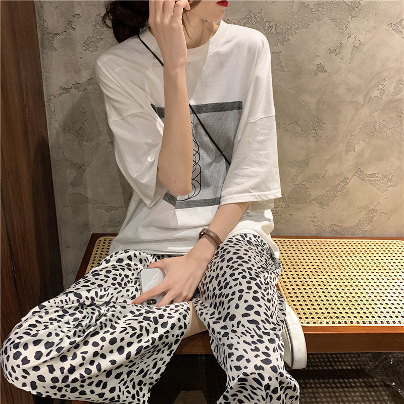 Women's Loose Leopard Print Casual Pants