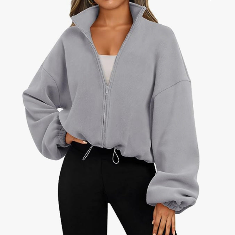 Løs Revers Cardigan Lynlås Sweater