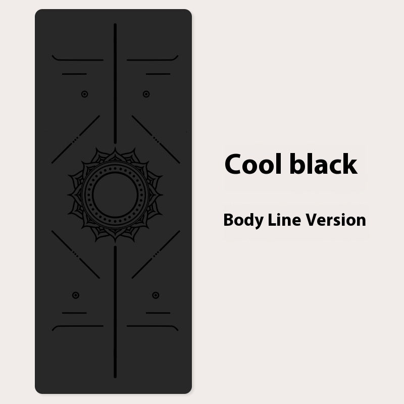 Pu Rubber Natural Rubber Non-slip Body Line Fitness Yoga Mat