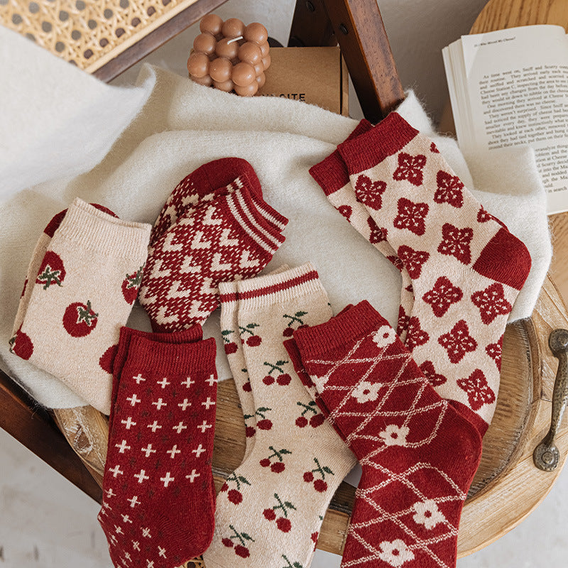 Printing Keep Warm Winter Women Socks