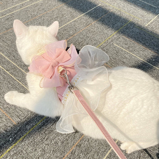 Dog Cat Vest-style Hand Holding Rope Anti Breaking Loose Going Out Cat Leash
