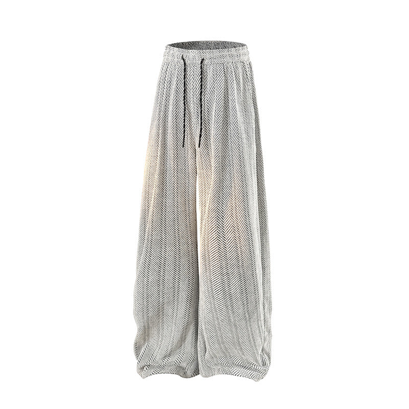 Hollow-out Trousers Lightweight Draping Sports Casual Pants