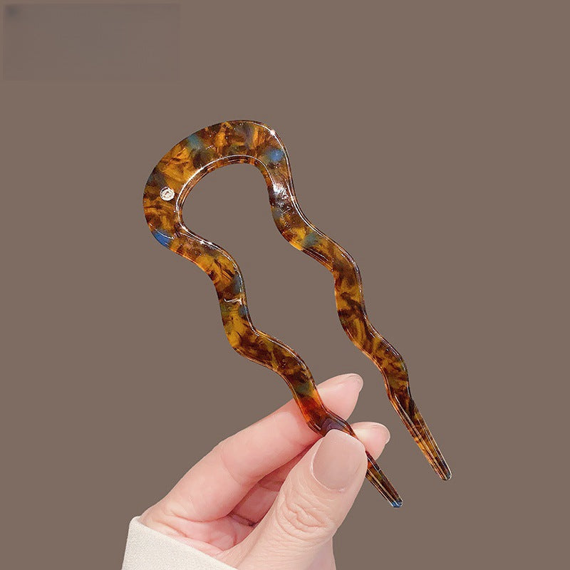 High-grade Acetic Acid U-shaped Hair Pin New Chinese Style Bun Plate