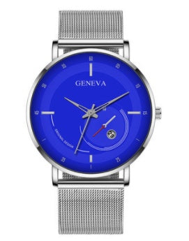 Herre Enkel Digital Vægt Business Casual Mesh Rem Kalender Ur Herre Mode Quartz Ur