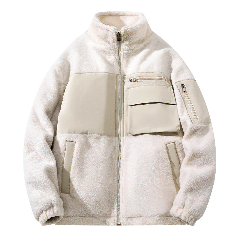 Thick Warm Stand Collar Workwear Cotton-padded Coat