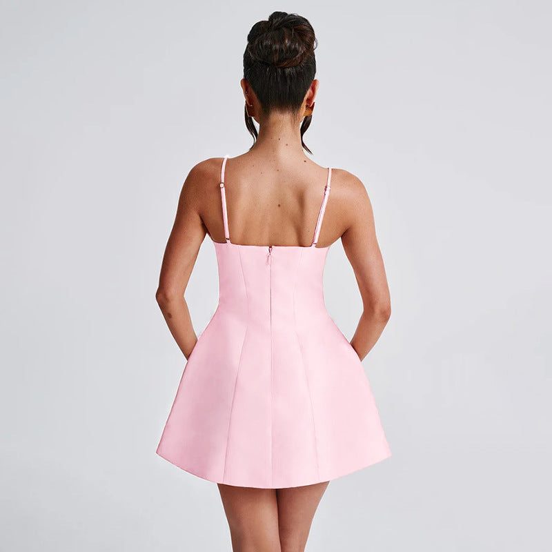 Sexy And Stylish Solid-color Slip Dress