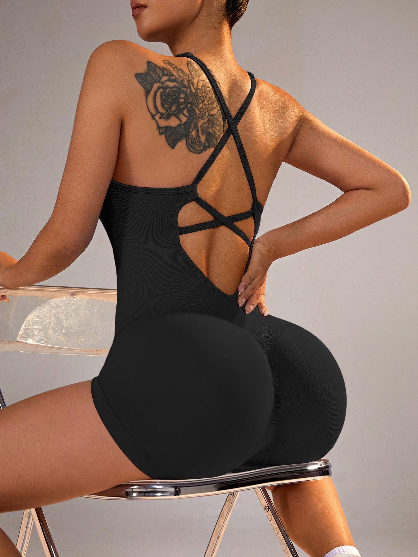 Spring And Summer Nude Feel Yoga Straps One-piece Women