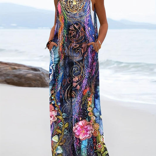 Womens Vibrant Summer Printed Jumpsuit