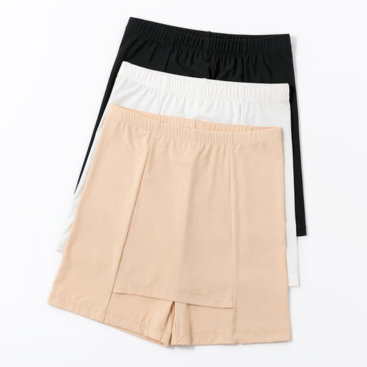 Plus Size Double Layer Safety Pants With Crotch Coverage