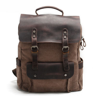 Unisex College Vintage Canvas Backpack