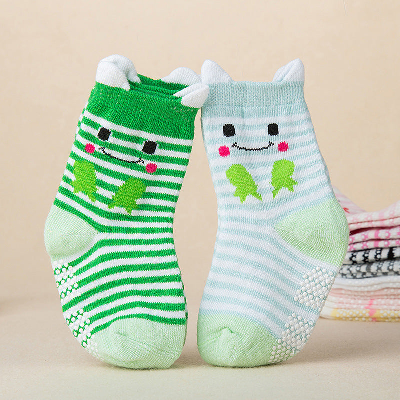 Korean Version 2 Pairs Of Three-dimensional Cartoon Animal Cotton Baby Socks
