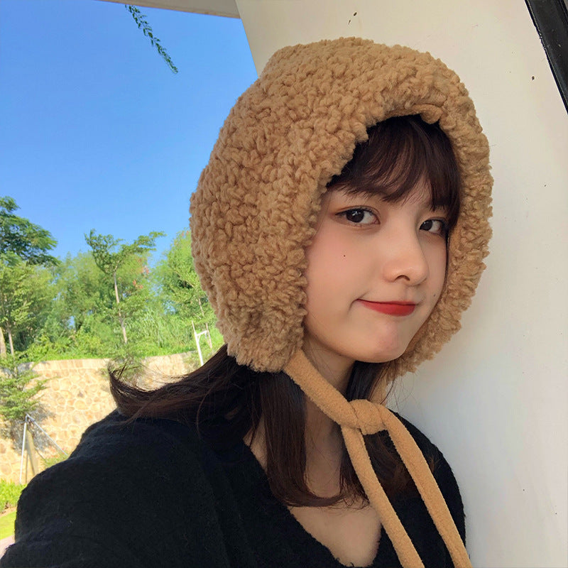 Women's Fashion Lace Up Plush Ear Guards