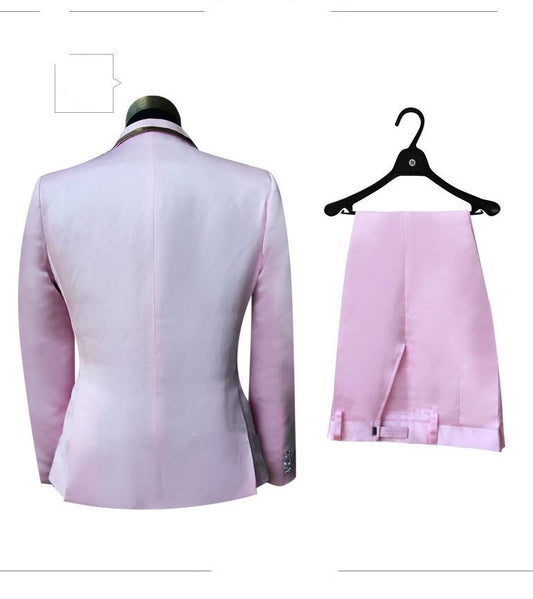 Men's Fashion Personality Suit Slim Three Piece