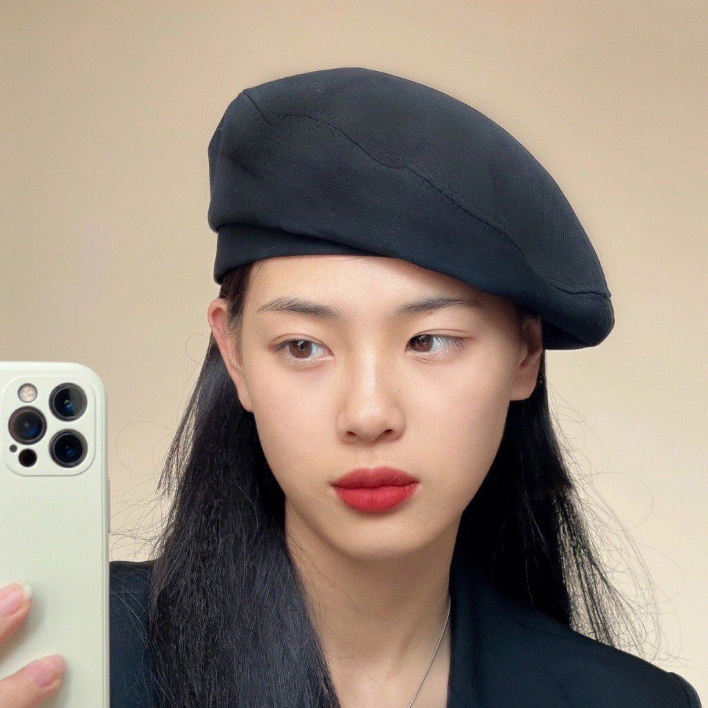 Solid Wool Beret For Women's Fashion