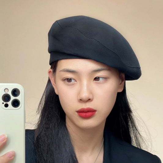Solid Wool Beret For Women's Fashion