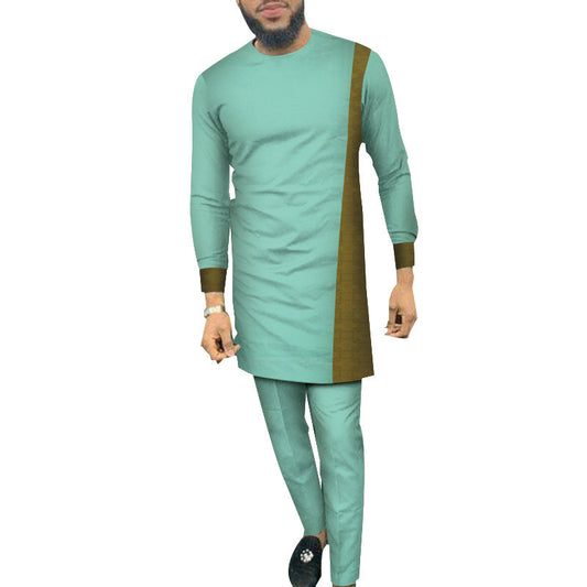 Men's Casual Long-sleeved Top And Pants Suit