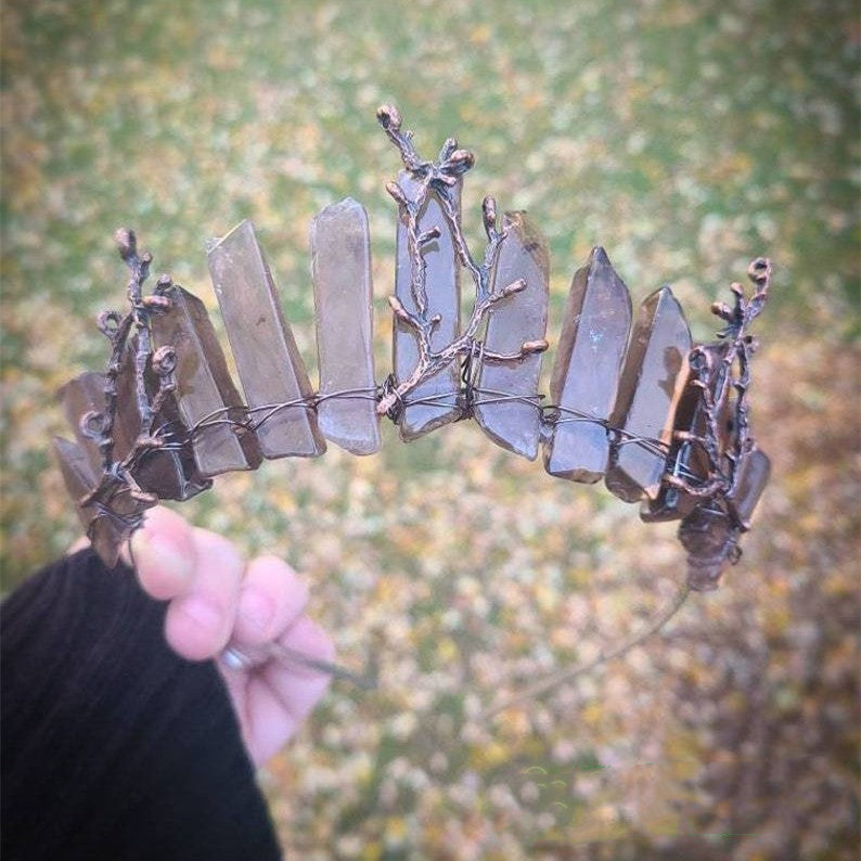 Branch Type Natural Obsidian Hair Hoop