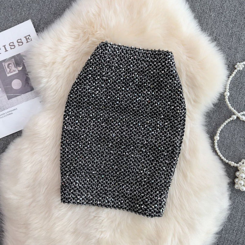 Match AutumnWinter Sequin Stretchy Bodycon Skirt
