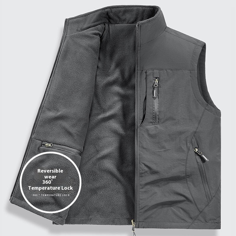 Men's Multi-pocket Outdoor Casual Stand Collar Work Vest