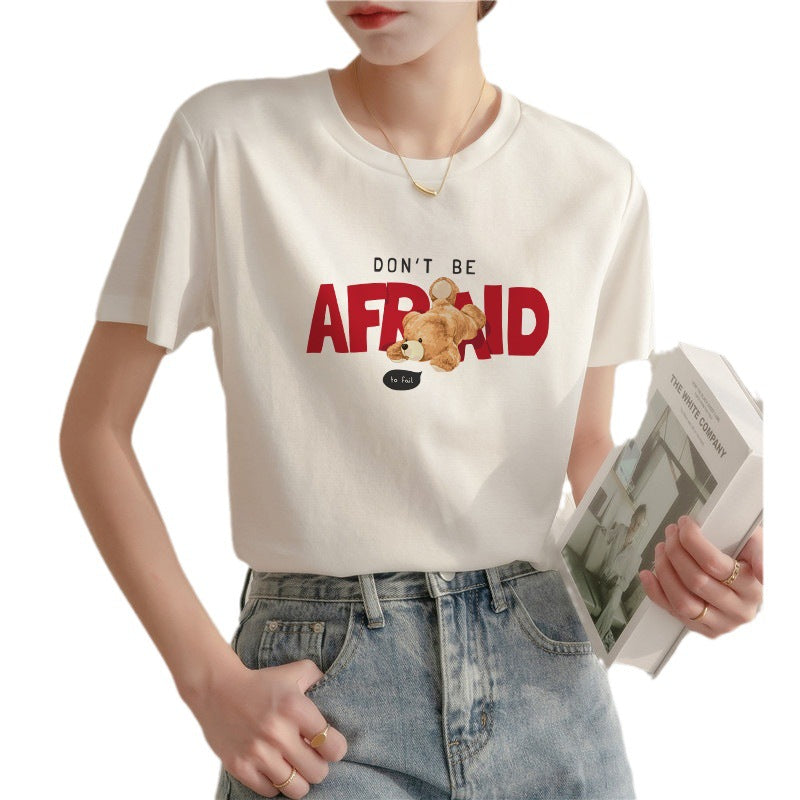 Short-sleeved Women's Clothing Ins Fashion Printing Fashion All-matching