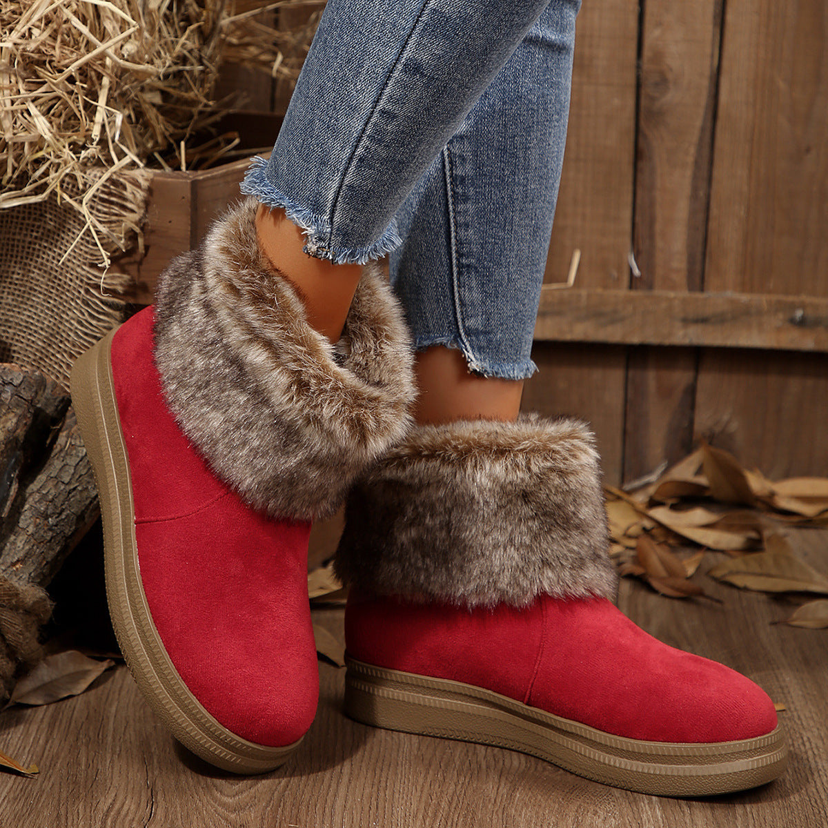 Women's Fleece-lined Cotton Snow Boots