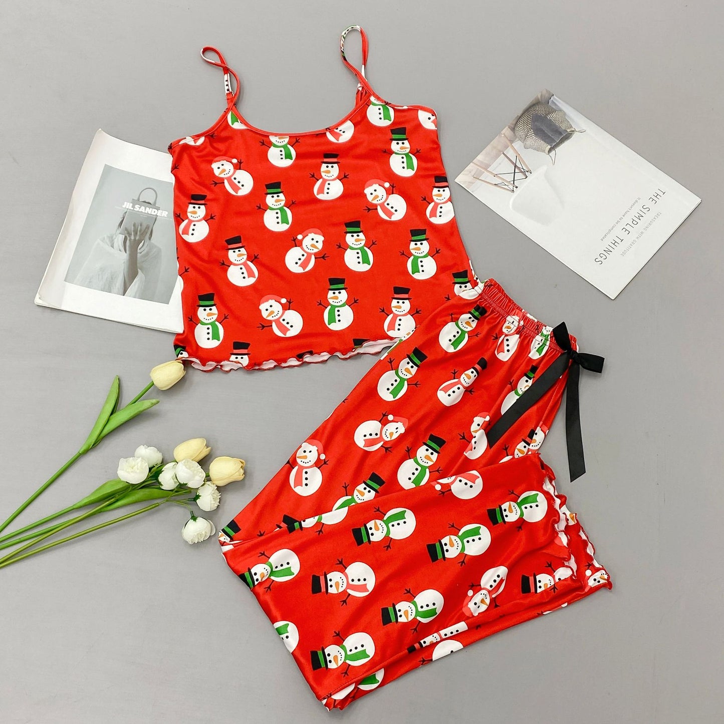 Women's Christmas Long Pajamas Thickness Thin